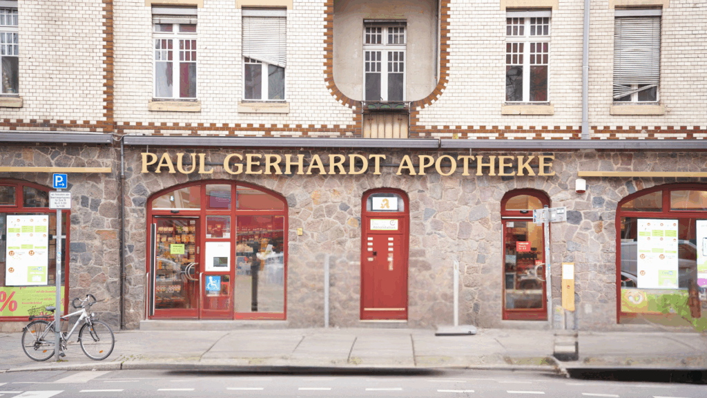 Filiale der Paul Gerhardt Apotheke in Berlin von Außen